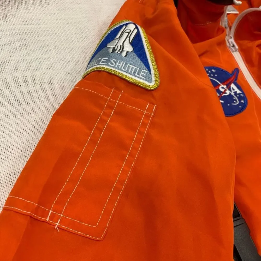NASA Kids Orange Astronaut Costume Jumpsuit